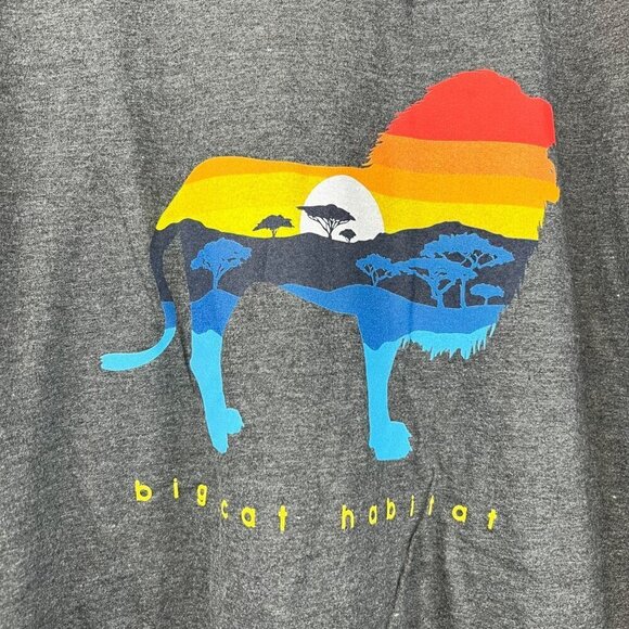 The Duck Company Men’s Big Cat Habitat T-Shirt Short Sleeve Gray/Multi Sz XL - Picture 3 of 7